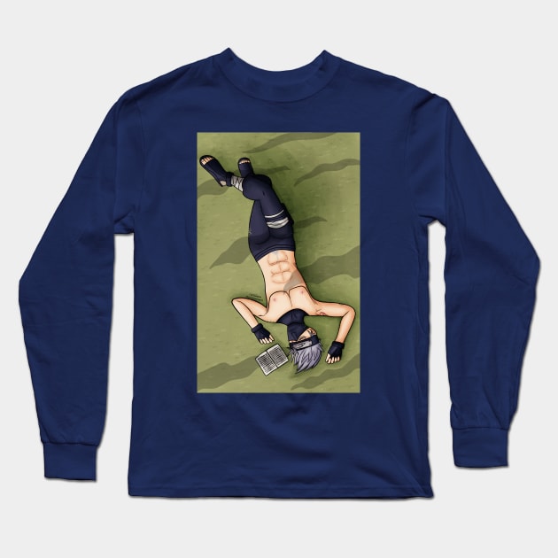 Kakashi Resting Long Sleeve T-Shirt by Blackmoonrose13